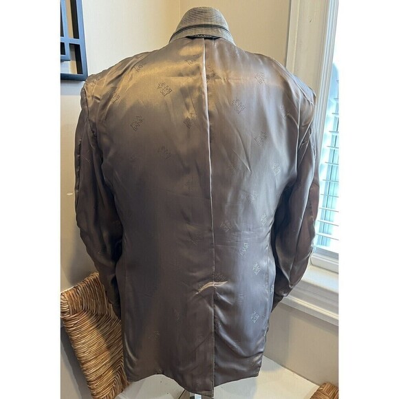 Jos A Banks Signature Gold Sports Coat Mens 39R Houndstooth Silk Wool Old Money - Picture 13 of 16